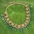 Quartz collar necklace, 'Green Folk Lace' - Green Quartz Cord Collar Necklace Handmade in Thailand thumbail