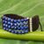 Lapis lazuli and silver beaded cord bracelet, 'The Deep Sea' - Lapis Lazuli Beaded Cord Bracelet with Silver Accent (image 2) thumbail