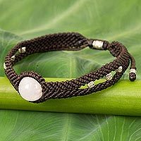 Rose quartz braided bracelet,