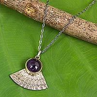Amethyst pendant necklace,