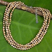 Cultured freshwater pearl strand necklace,