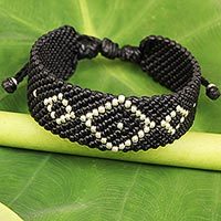 Silver accented braided bracelet,