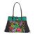 Cotton shoulder bag, 'Mandarin Season in Purple' - Artisan Crafted Cotton Shoulder Bag with Embroidery (image 2a) thumbail