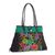 Cotton shoulder bag, 'Mandarin Season in Purple' - Artisan Crafted Cotton Shoulder Bag with Embroidery (image 2b) thumbail