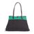 Cotton shoulder bag, 'Mandarin Season in Purple' - Artisan Crafted Cotton Shoulder Bag with Embroidery (image 2c) thumbail