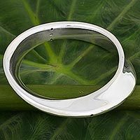 Sterling silver bangle bracelet,