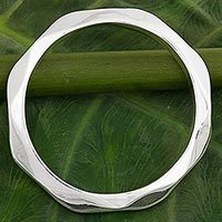 Sterling silver bangle bracelet,