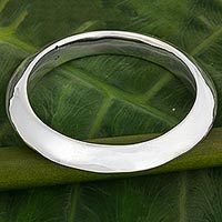 Sterling silver bangle bracelet,