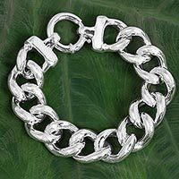 Sterling silver chain bracelet,