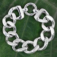 Sterling silver chain bracelet,