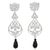 Onyx and sterling silver dangle earrings, 'Thai Chandelier in Black' - Onyx and Sterling Silver Dangle Earrings from Thailand (image 2a) thumbail