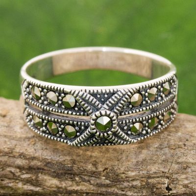 Marcasite band ring, Sweet Melody