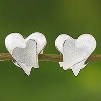 Sterling silver stud earrings,