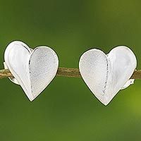 Sterling silver stud earrings,