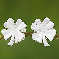 Sterling silver stud earrings,