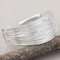 Sterling silver cuff bracelet,