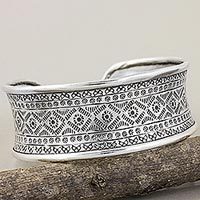 Silver cuff bracelet,