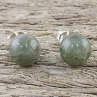 Labradorite stud earrings,