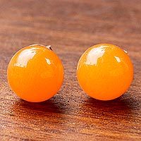 Quartz stud earrings,