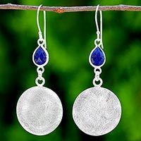 Lapis lazuli dangle earrings,