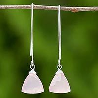 Chalcedony dangle earrings,