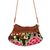 Leather accent shoulder bag, 'Mandarin Garden' - Thai Embroidered Shoulder Bag with Leather Accents (image 2a) thumbail