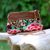 Leather accent shoulder bag, 'Mandarin Garden' - Thai Embroidered Shoulder Bag with Leather Accents (image 2d) thumbail