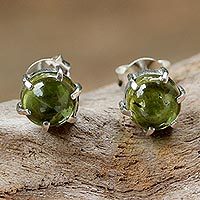 Peridot stud earrings,