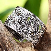 Sterling silver cuff bracelet,