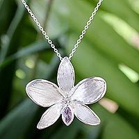 Amethyst pendant necklace,