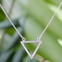 Sterling silver pendant necklace,