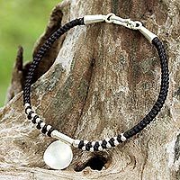 Silver braided bracelet,