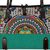 Leather accent cotton blend shoulder bag, 'Rainbow Sunrise in Emerald' - Leather Accent Cotton Blend Thai Shoulder Bag in Emerald (image 2d) thumbail
