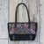 Leather accent cotton blend shoulder bag, 'Rainbow Sunrise' - Leather Accent Cotton Blend Embroidered Thai Shoulder Bag thumbail