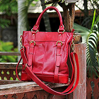 Leather shoulder bag Crimson Fashion Thailand