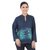 Cotton batik blouse, 'Deep Sea' - Blue Cotton Blouse with Hand Painted Batik Design (image 2a) thumbail