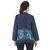 Cotton batik blouse, 'Deep Sea' - Blue Cotton Blouse with Hand Painted Batik Design (image 2b) thumbail