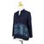 Cotton batik blouse, 'Deep Sea' - Blue Cotton Blouse with Hand Painted Batik Design (image 2d) thumbail
