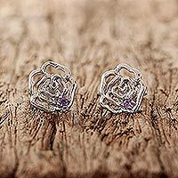 Amethyst stud earrings,