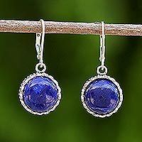Lapis lazuli dangle earrings,