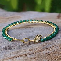 Gold plated quartz bangle bracelet,