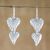 Sterling silver dangle earrings, 'Road to My Heart' - Sterling Silver Heart Dangle Earrings from Thailand thumbail