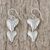 Sterling silver dangle earrings, 'Road to My Heart' - Sterling Silver Heart Dangle Earrings from Thailand (image 2b) thumbail