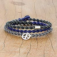 Silver charm wrap bracelet,