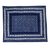 Cotton batik cushion cover, 'Indigo Floral Mosaic' - Indigo Floral Batik Mosaic on Handmade Cotton Cushion Cover (image 2c) thumbail