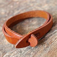 Leather wrap bracelet,