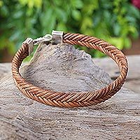 Leather braided bracelet,