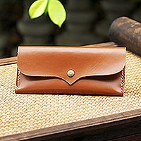 Leather wallet Simple Traveler in Chestnut Thailand