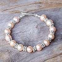 Cultured pearl beaded bracelet,