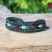 Quartz beaded wristband bracelet,